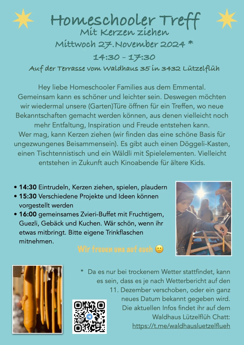 Kerzen Ziehen Freilerner Homeschool Treff