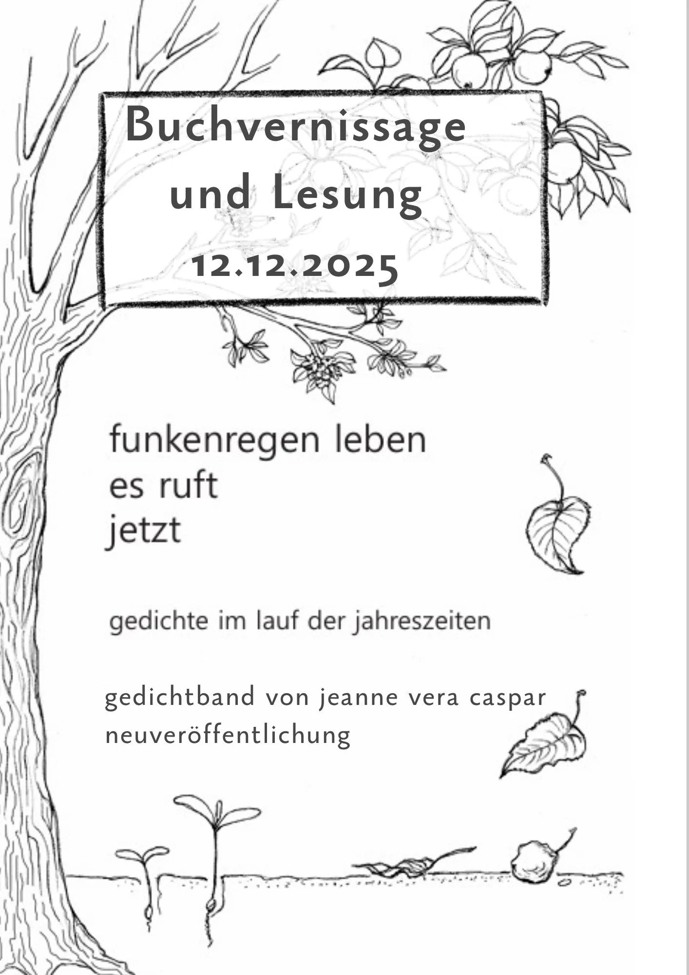 Buchvernissage und Lesung Jeanne Caspar